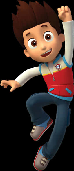 Paw Patrol Animated Character Jumping PNG