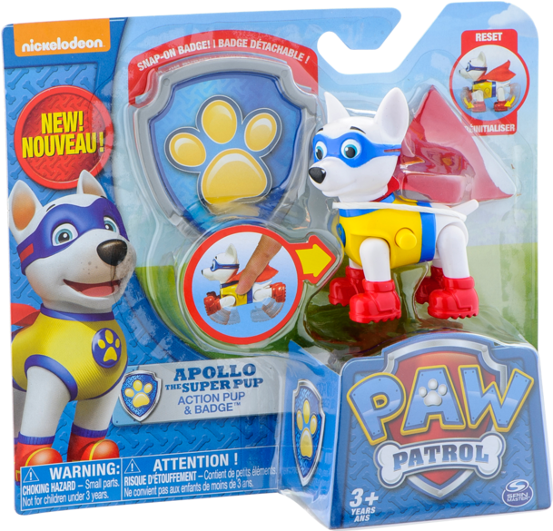 Paw Patrol Apollo Super Pup Toy PNG
