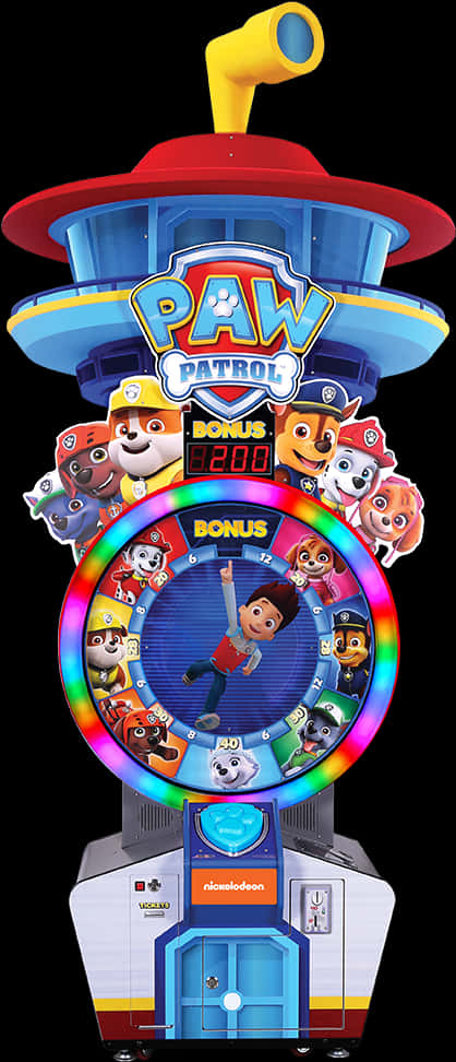 Paw Patrol Arcade Game Machine PNG