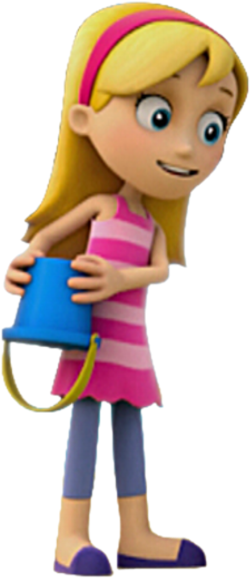 Paw Patrol Character Katie With Bucket PNG