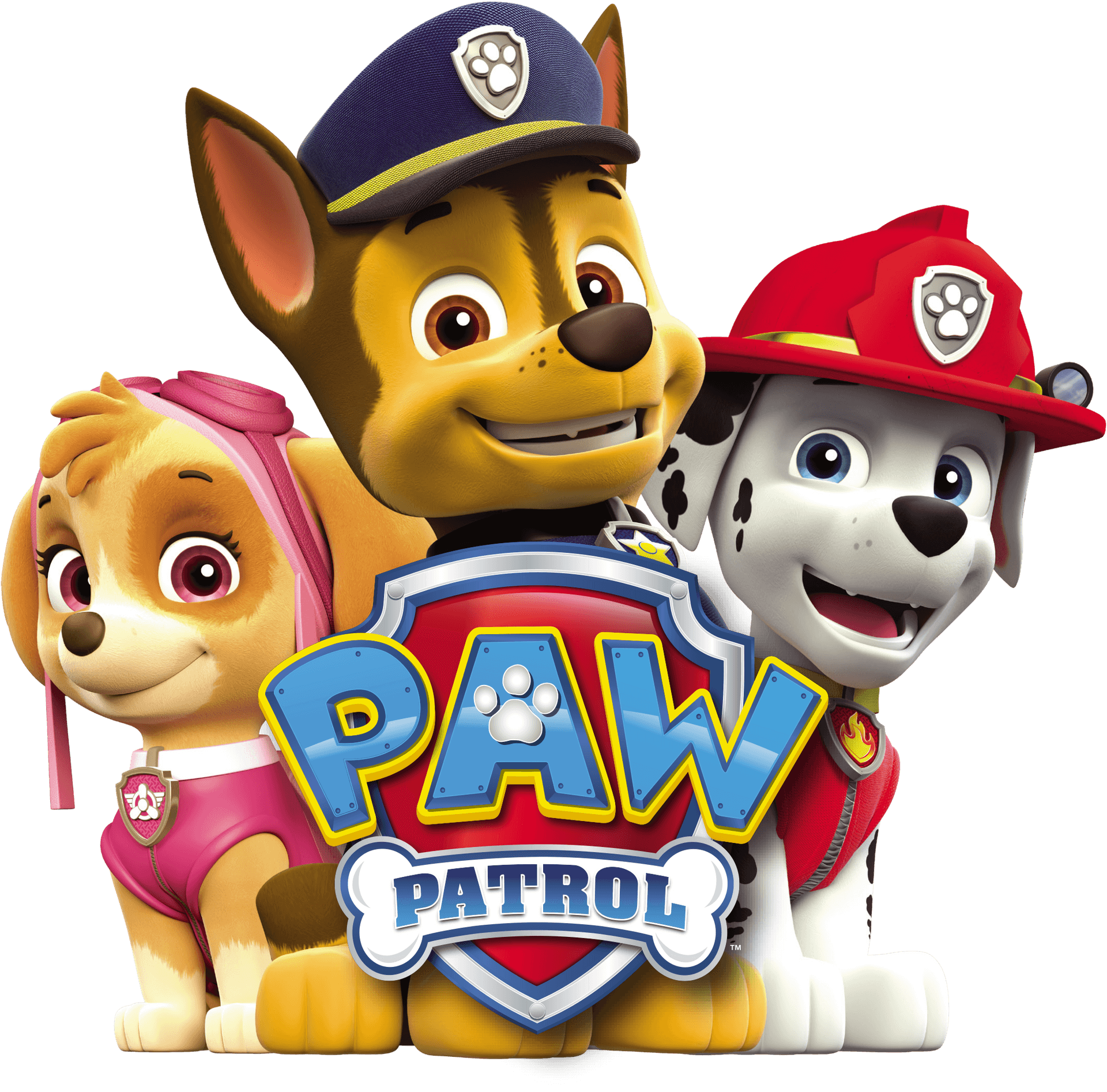 Download Paw Patrol Characters Chase Skye Marshall | Wallpapers.com