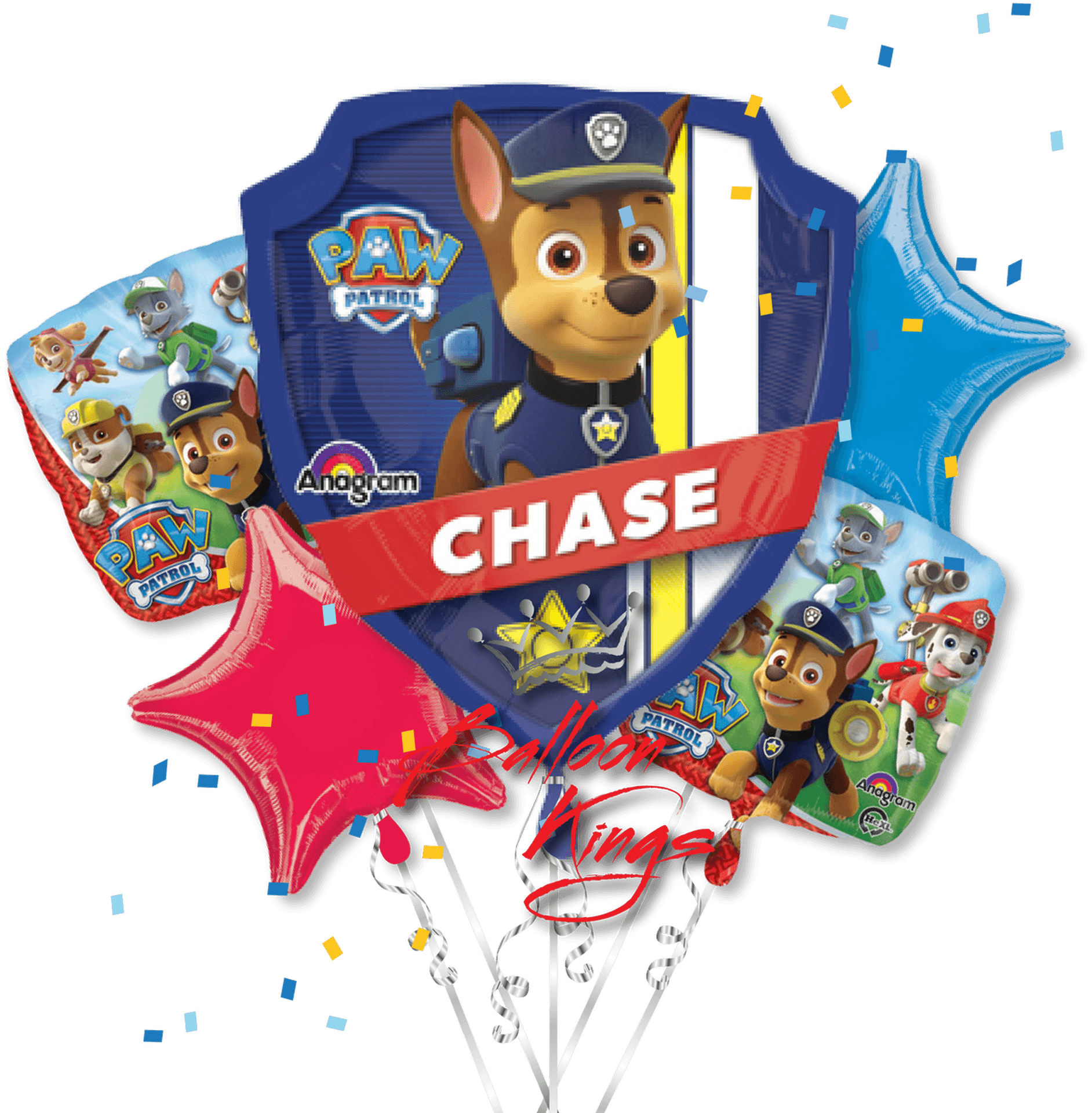Paw Patrol Chase Balloon Bouquet PNG