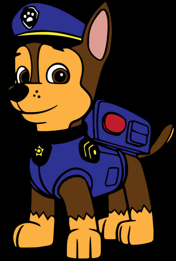 Paw Patrol Chase Character PNG