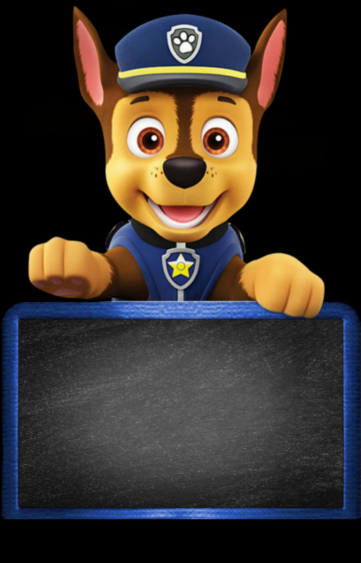 Paw Patrol Chase With Blank Sign PNG