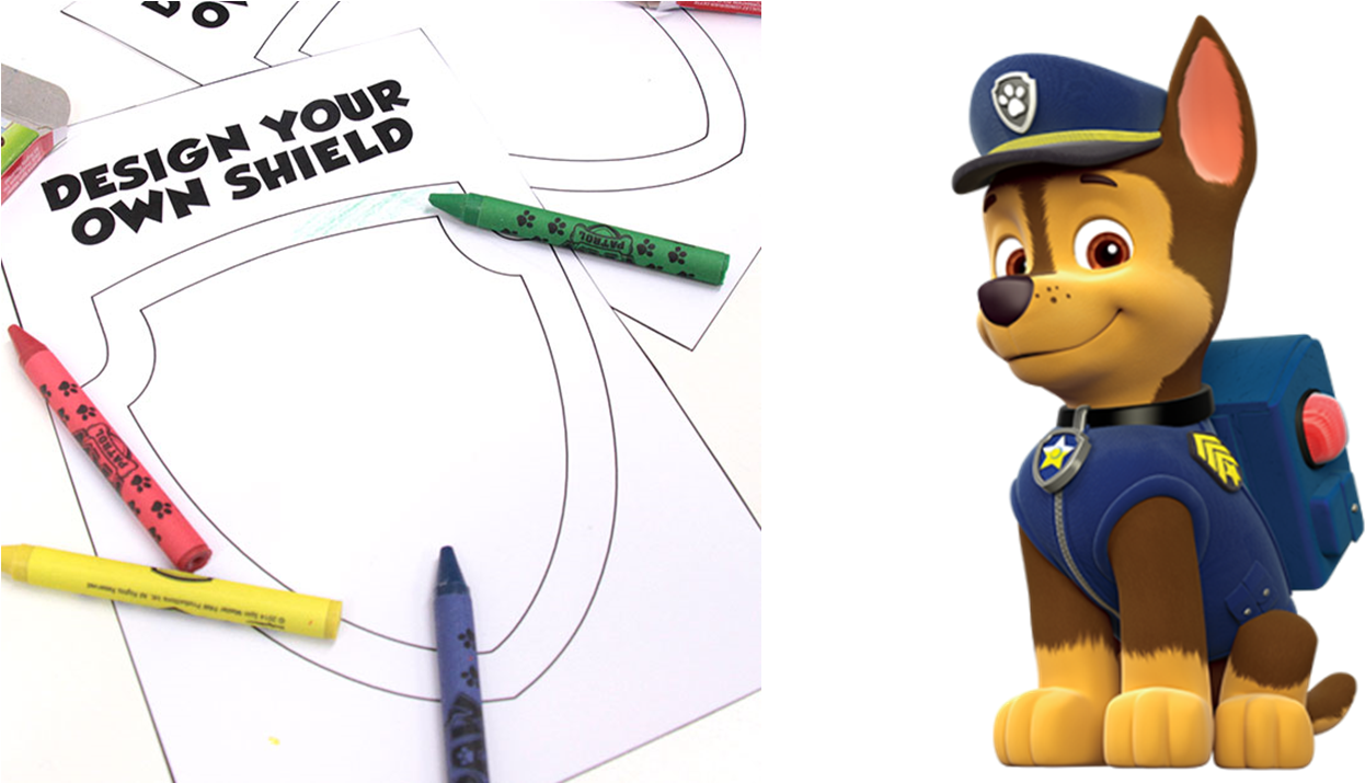 Paw Patrol Chase With Coloring Activity PNG