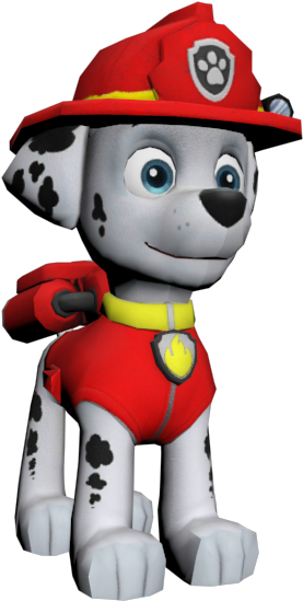 Paw Patrol Fire Pup Character PNG