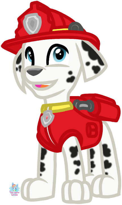 Paw Patrol Marshall Firefighter Pup PNG