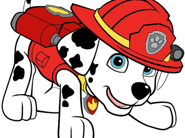 Paw Patrol Marshall Firefighter Pup PNG