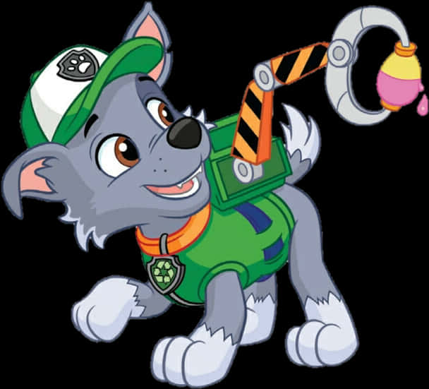 Paw Patrol Rocky Recycling Pup PNG