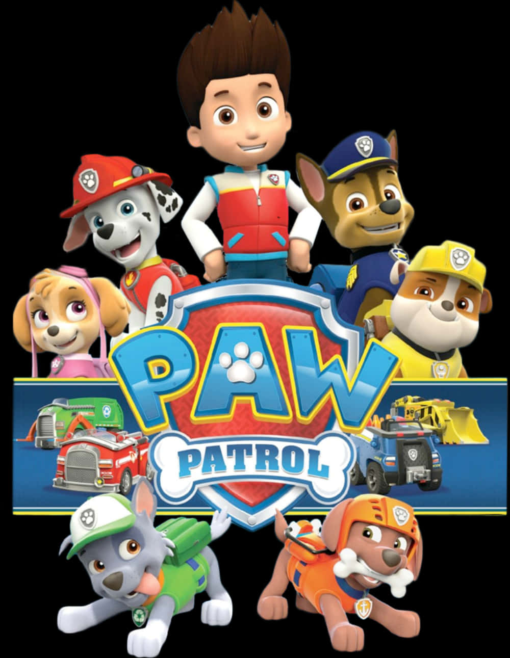 Paw Patrol Team Portrait PNG