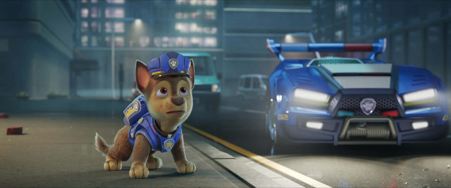 Paw Patrol The Movie Chase And Police Car Wallpaper