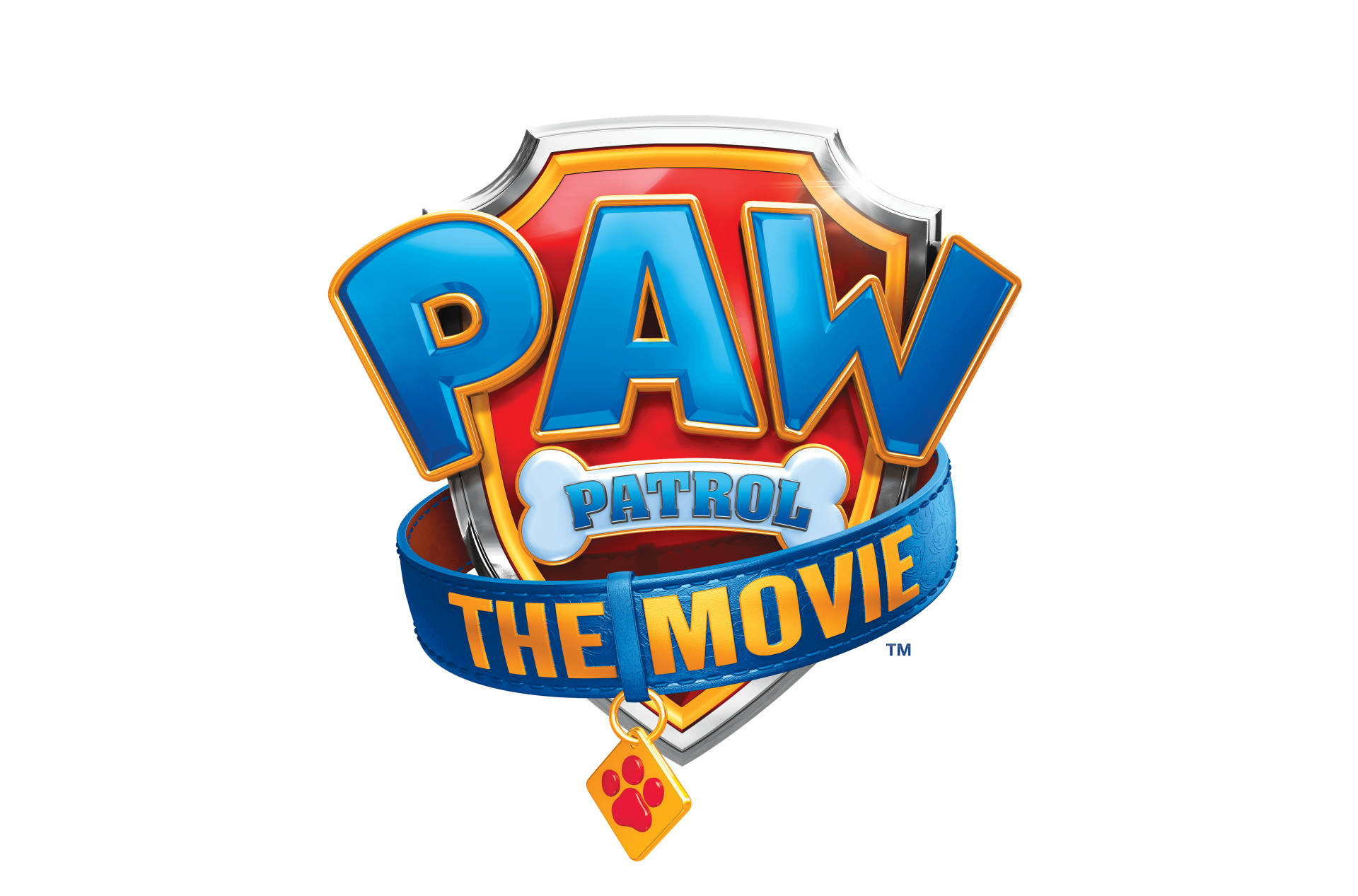 Paw Patrol The Movie Logo In White Wallpaper