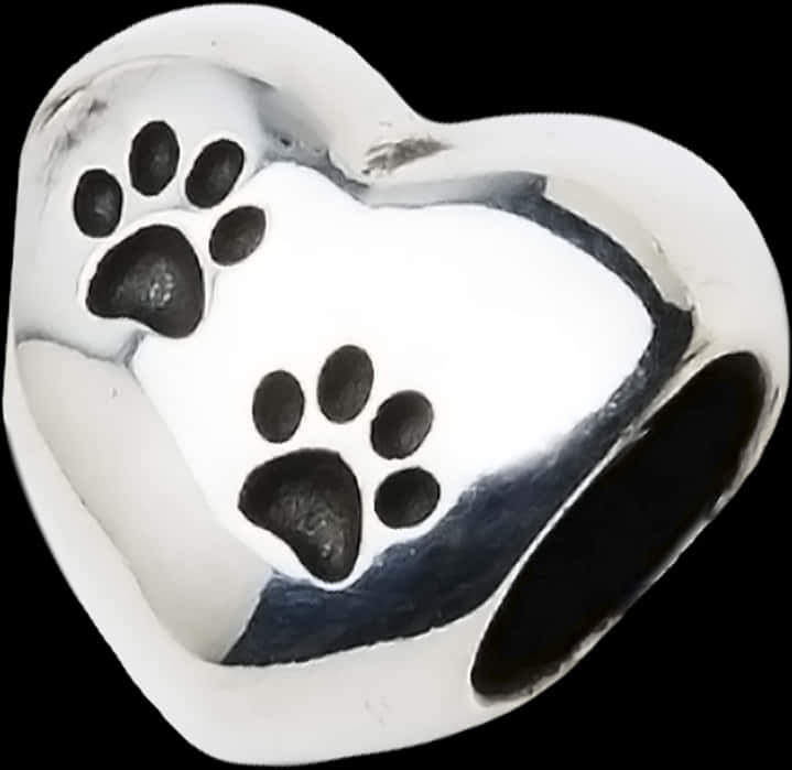 Paw Print Heart Ring PNG