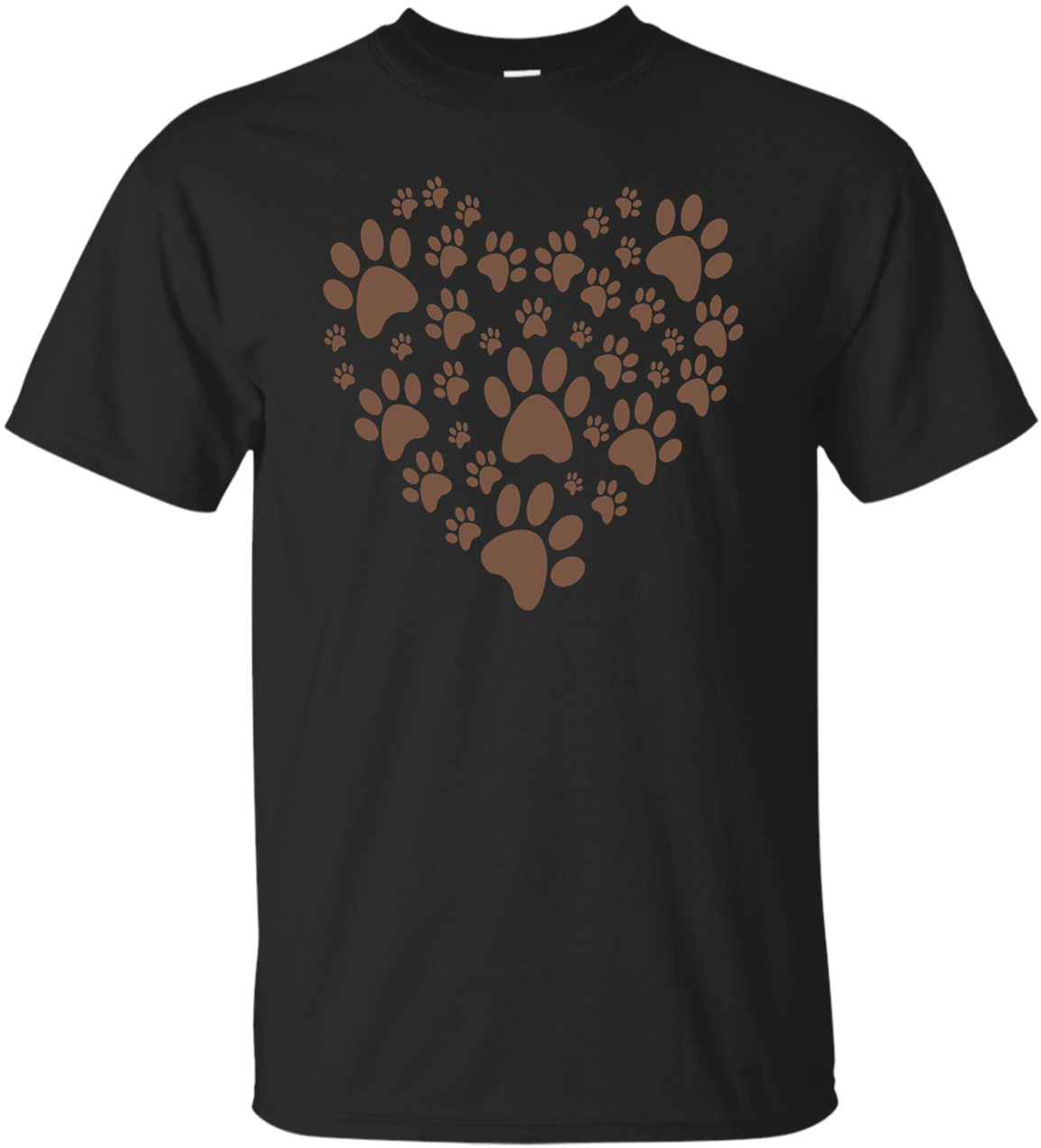 Paw Print Heart T Shirt Design PNG