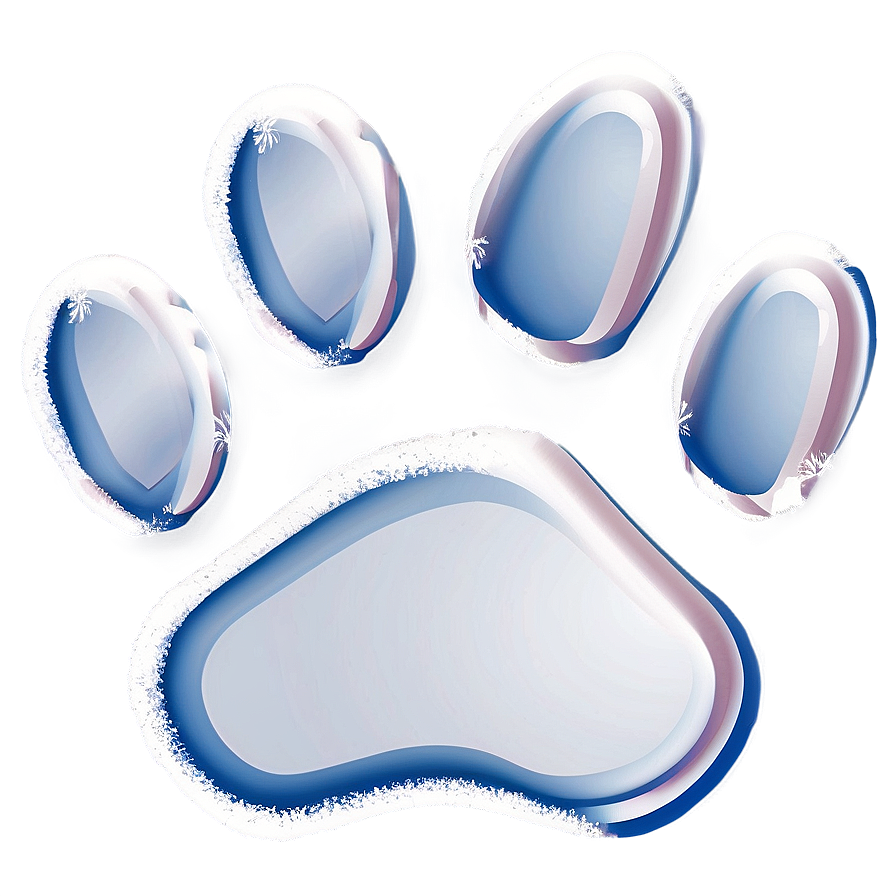 Paw Print In Snow Png Qll PNG