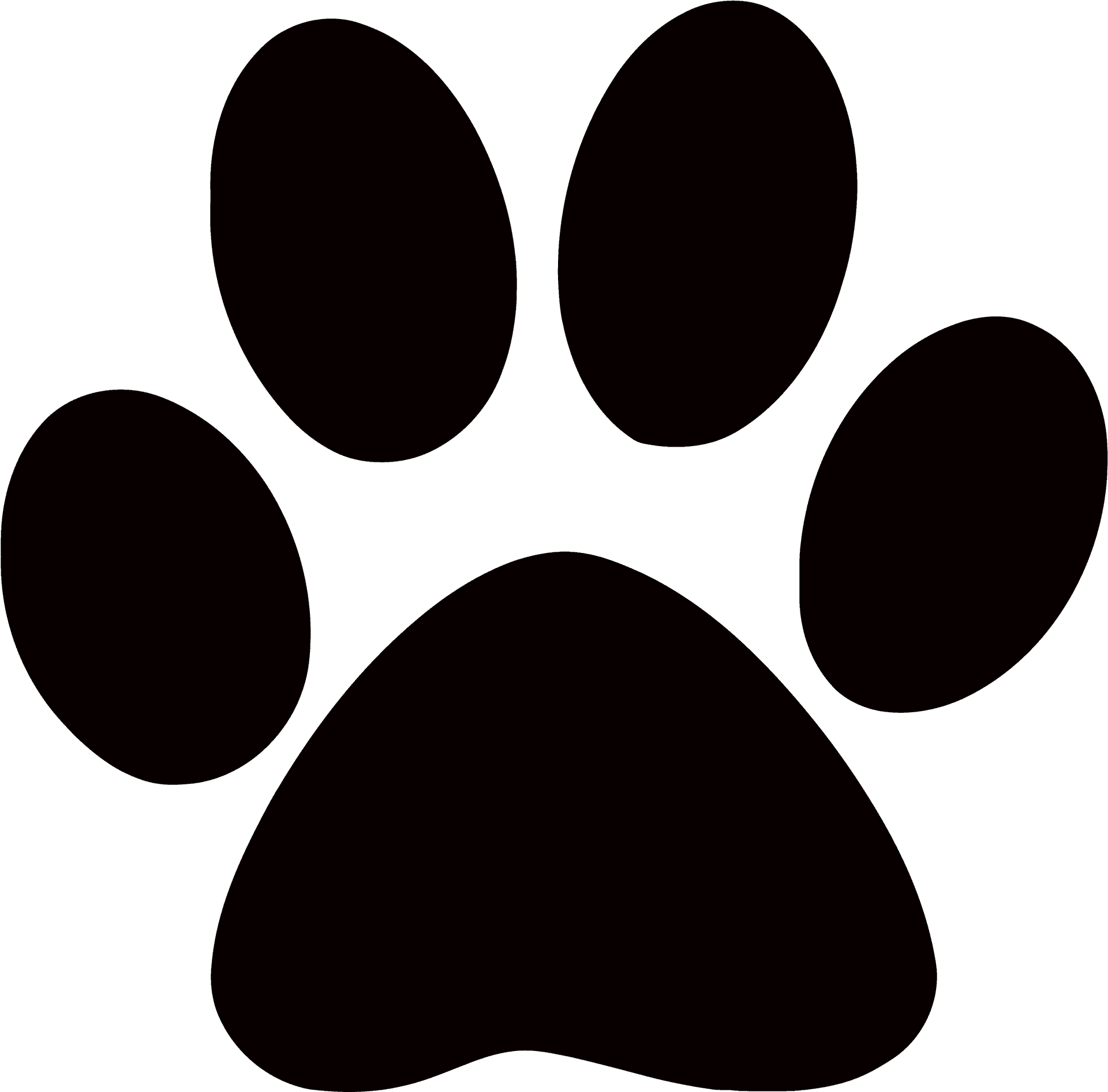 Paw Print Silhouette Graphic PNG