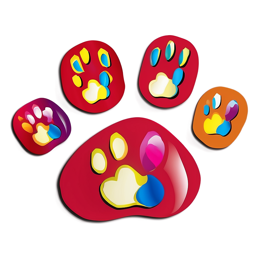 Paw Print With Hearts Png Ivx PNG
