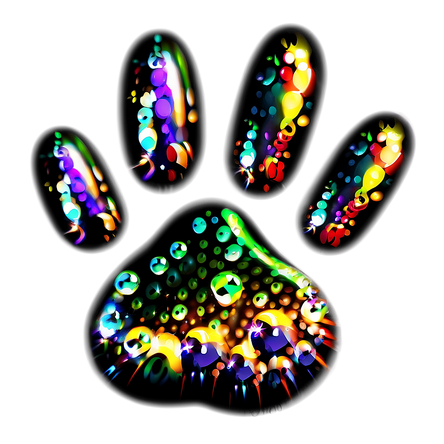 Paw Print With Sparkles Png Gro17 PNG