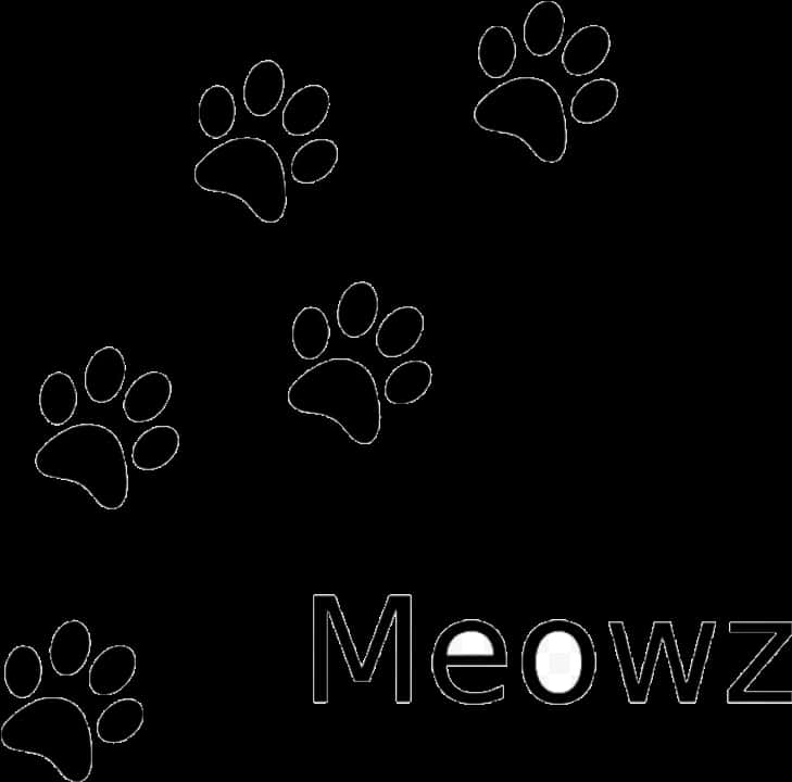 Paw Printsand Meow Graphic PNG
