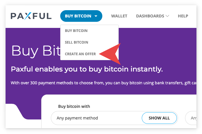 Paxful Buy Bitcoin Platform Interface PNG