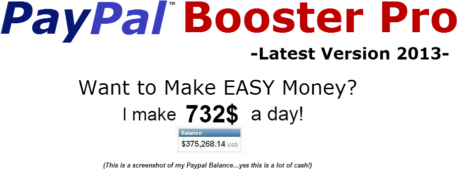 Pay Pal Booster Pro Ad2013 PNG