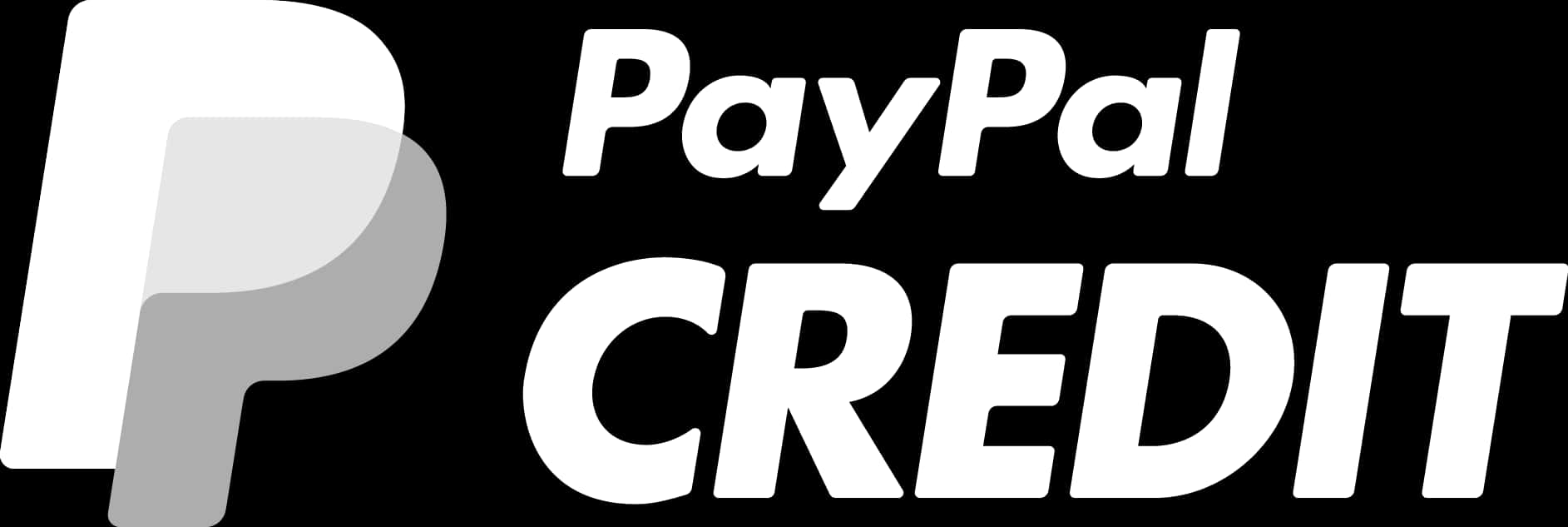 Pay Pal Credit Logo Blackand White PNG