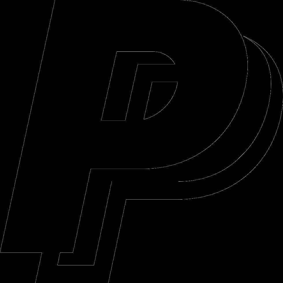 Pay Pal Logo Blackand White PNG