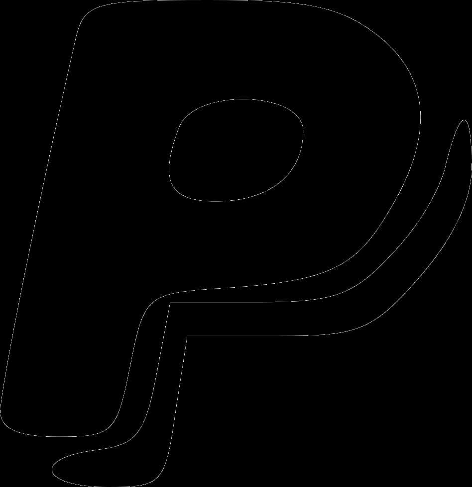 Pay Pal Logo Outline PNG