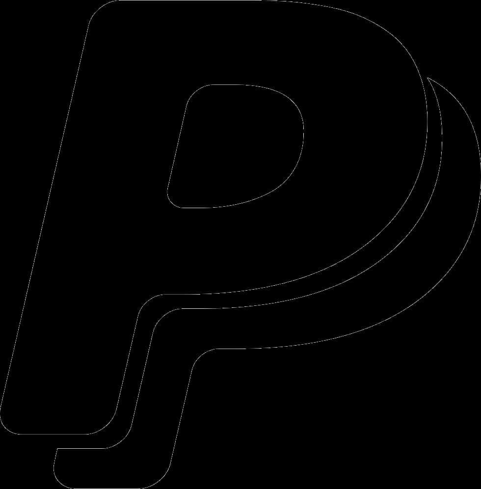Pay Pal Logo Outline PNG