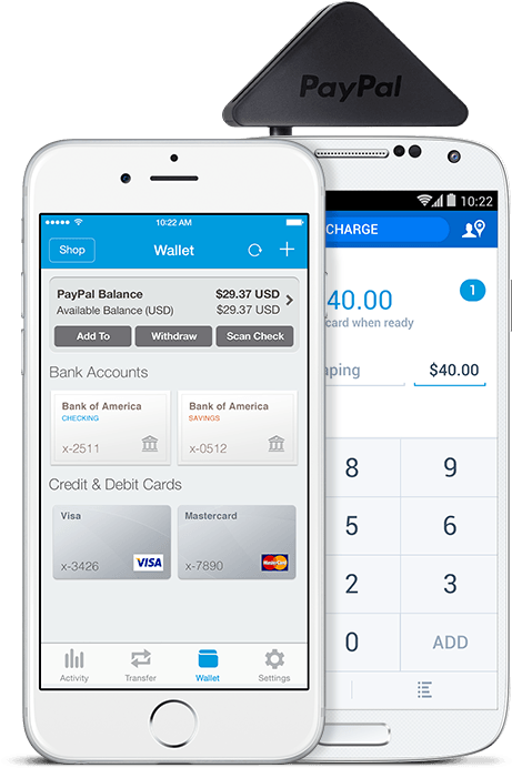 Pay Pal Mobile App Screenshots PNG