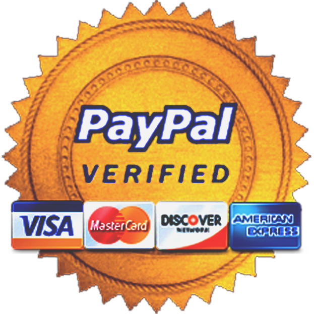 Pay Pal Verified Sealwith Credit Card Logos PNG