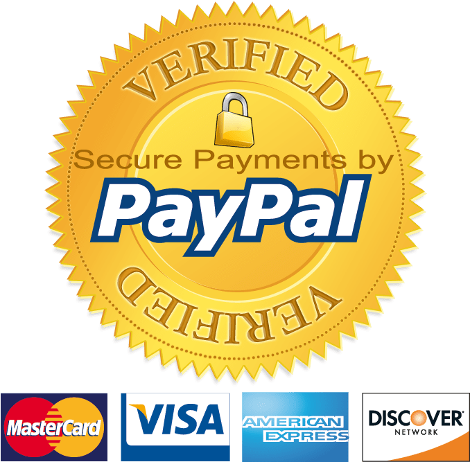 Pay Pal Verified Secure Payment Seal PNG