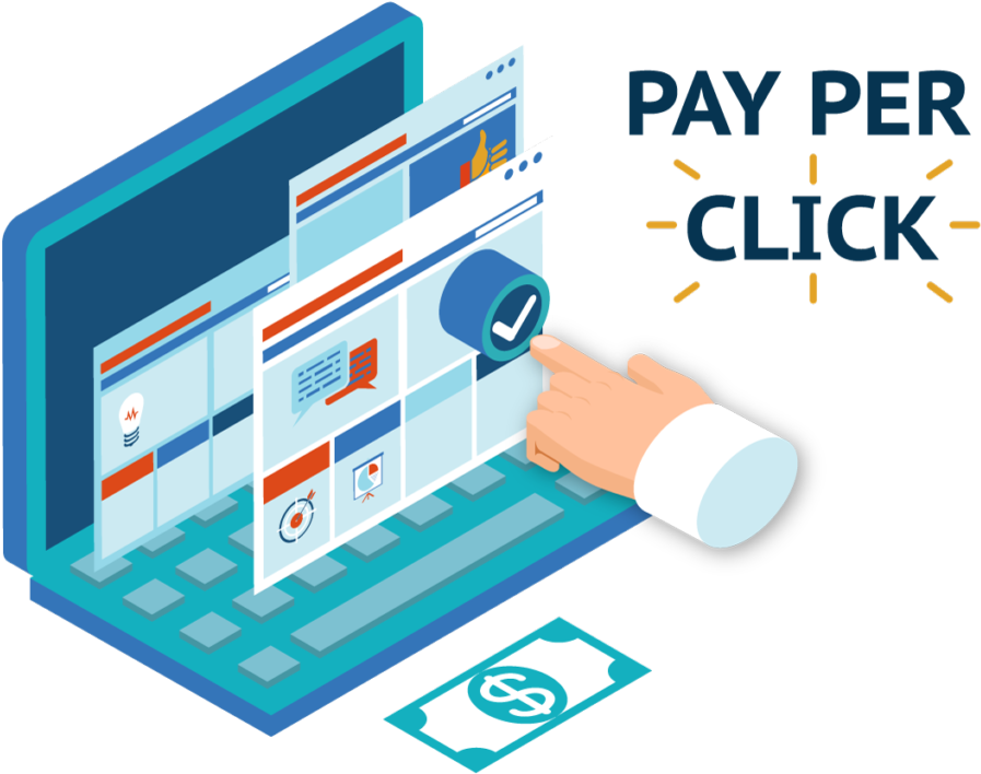 Pay Per Click Advertising Concept PNG