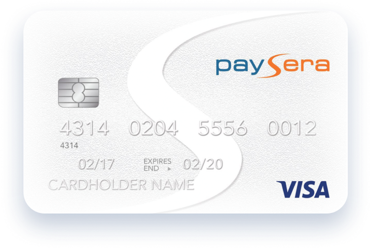 Pay Sera Visa Debit Card Mockup PNG