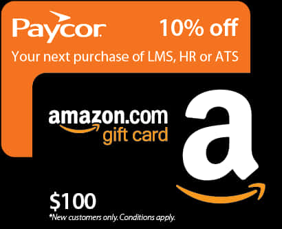 Paycor Amazon Gift Card Promotion PNG