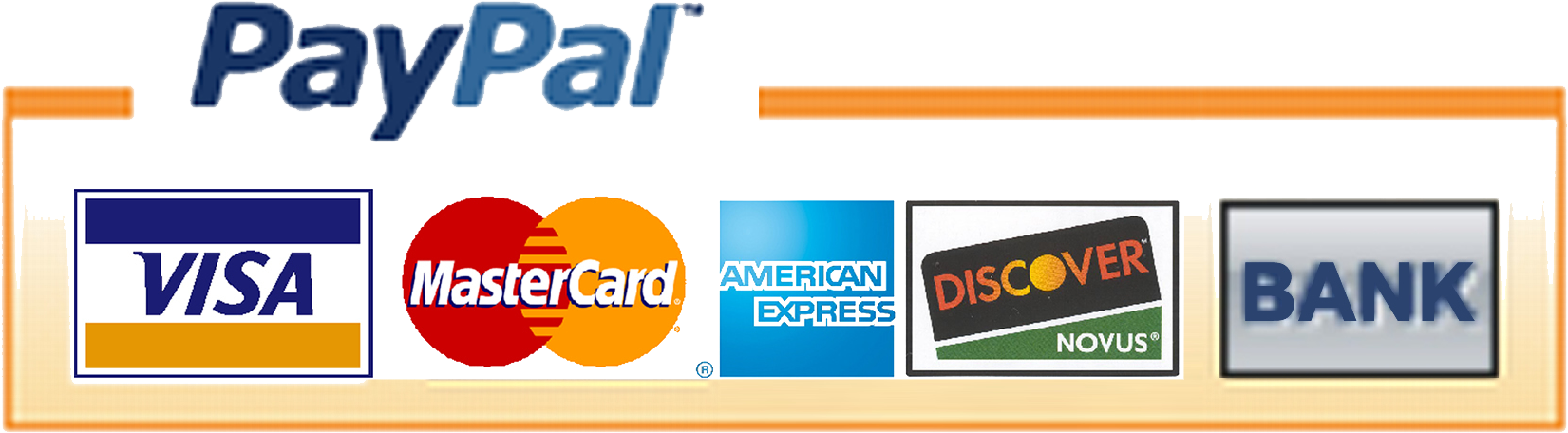 Payment Options Pay Pal Visa Master Card American Express Discover PNG