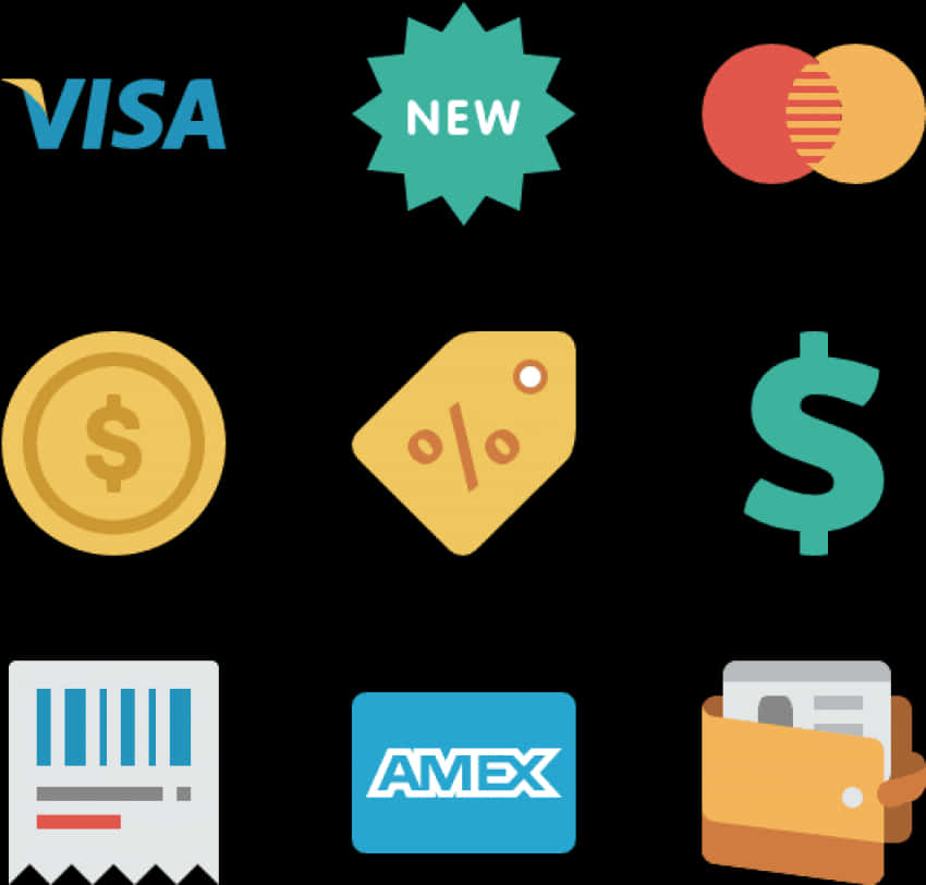 Payment Optionsand Discounts Icons PNG