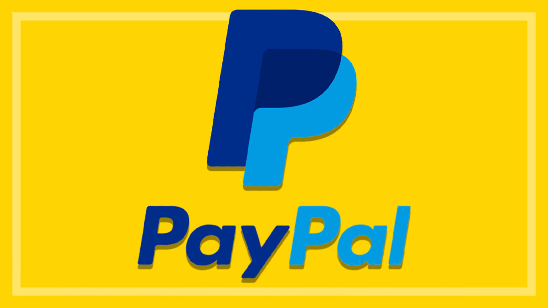 Paypal In Yellow Background Wallpaper