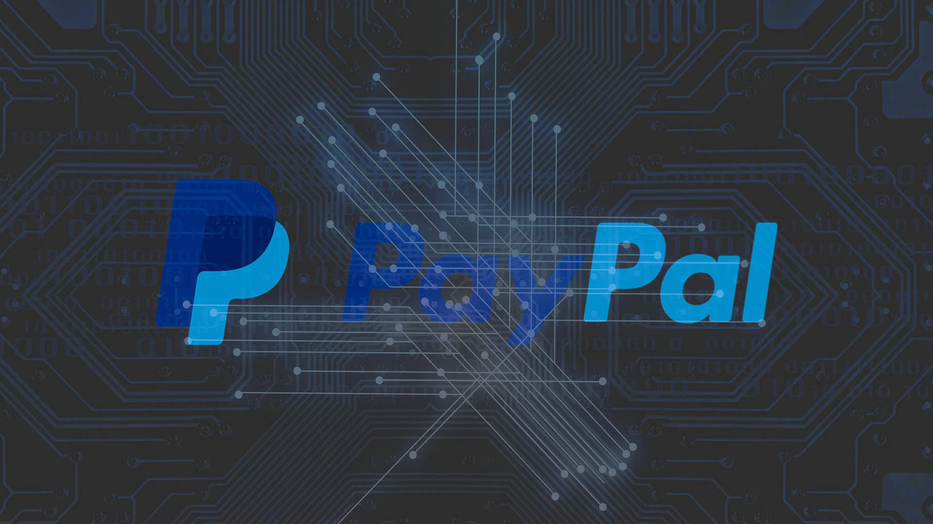 Paypal Logo With Circuitry Wallpaper