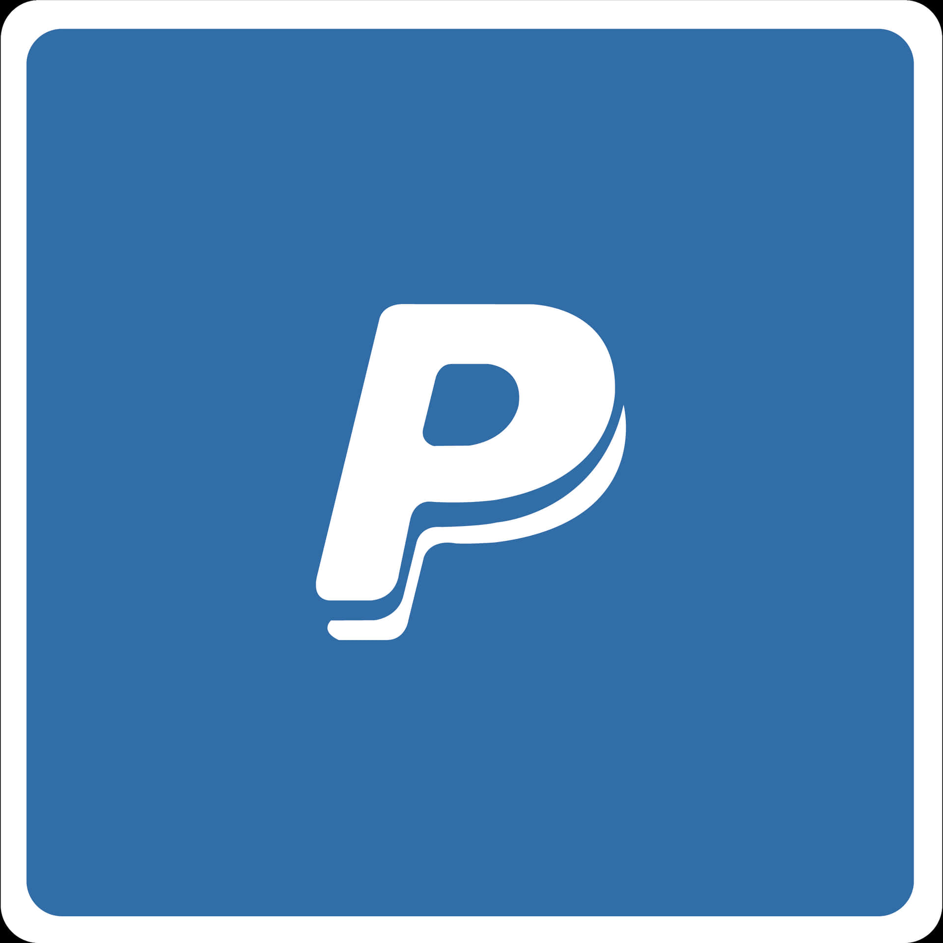 The Paypal Logo In Blue And White