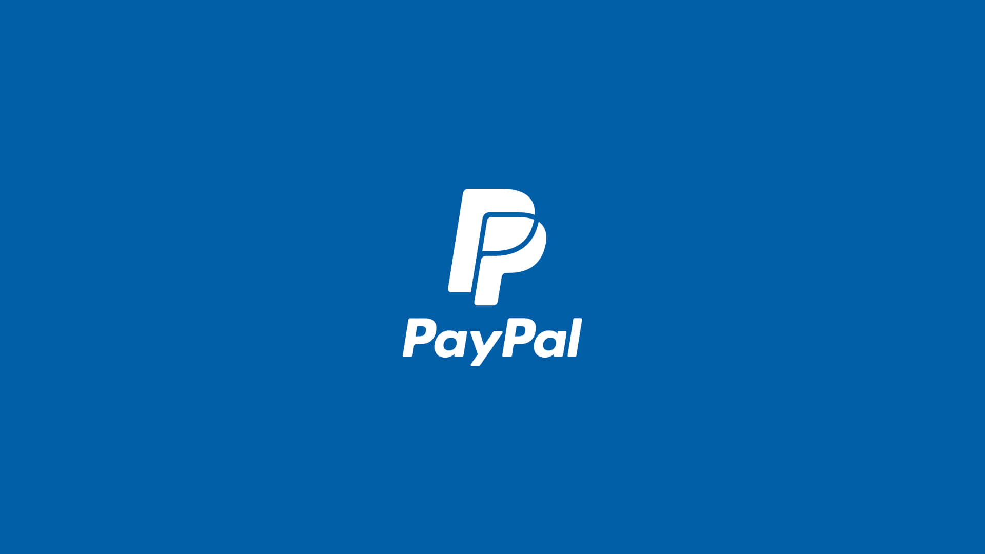 Paypalslogotyp På En Blå Bakgrund