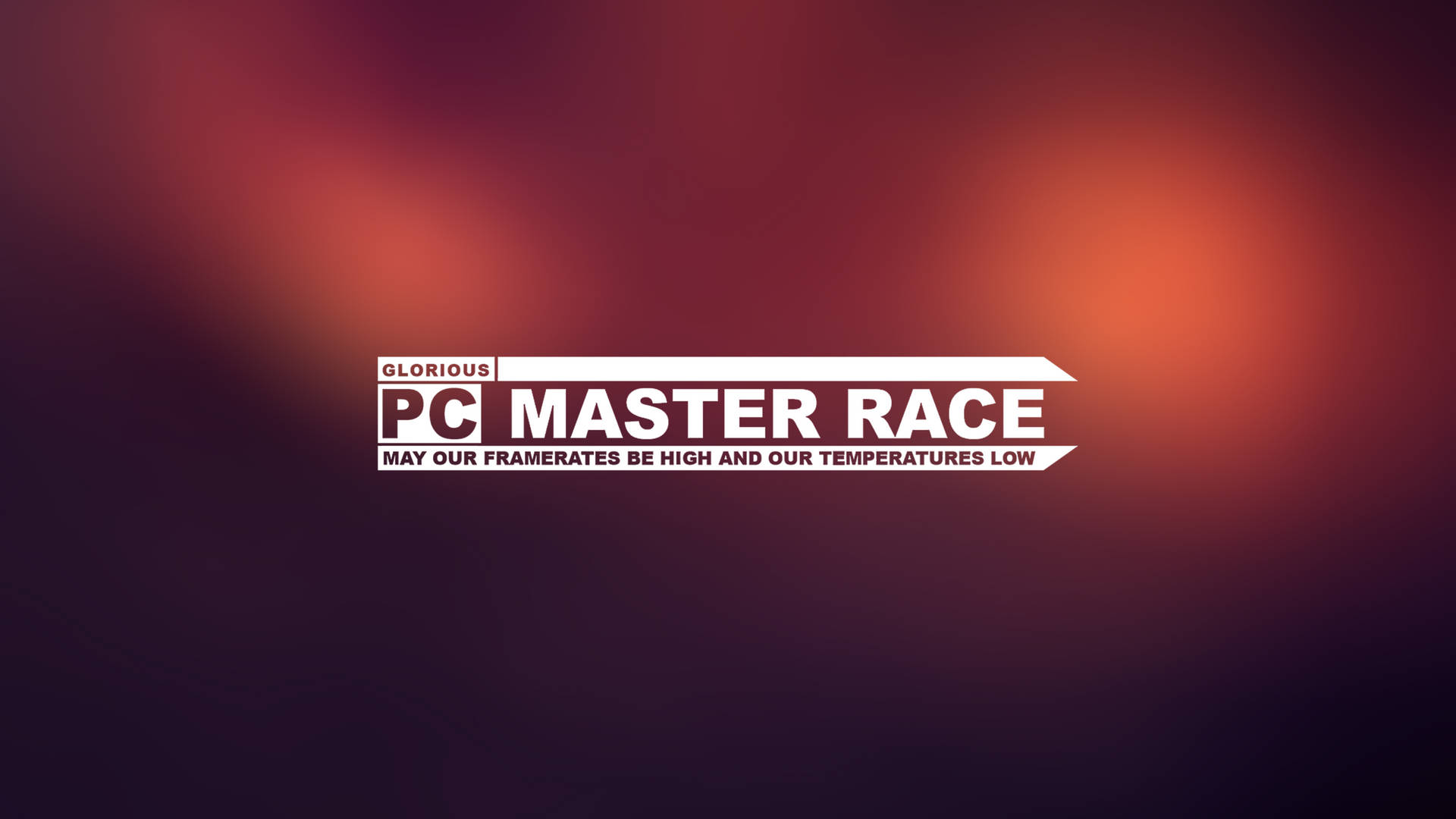 Pc Master Race Blurred Red Wallpaper