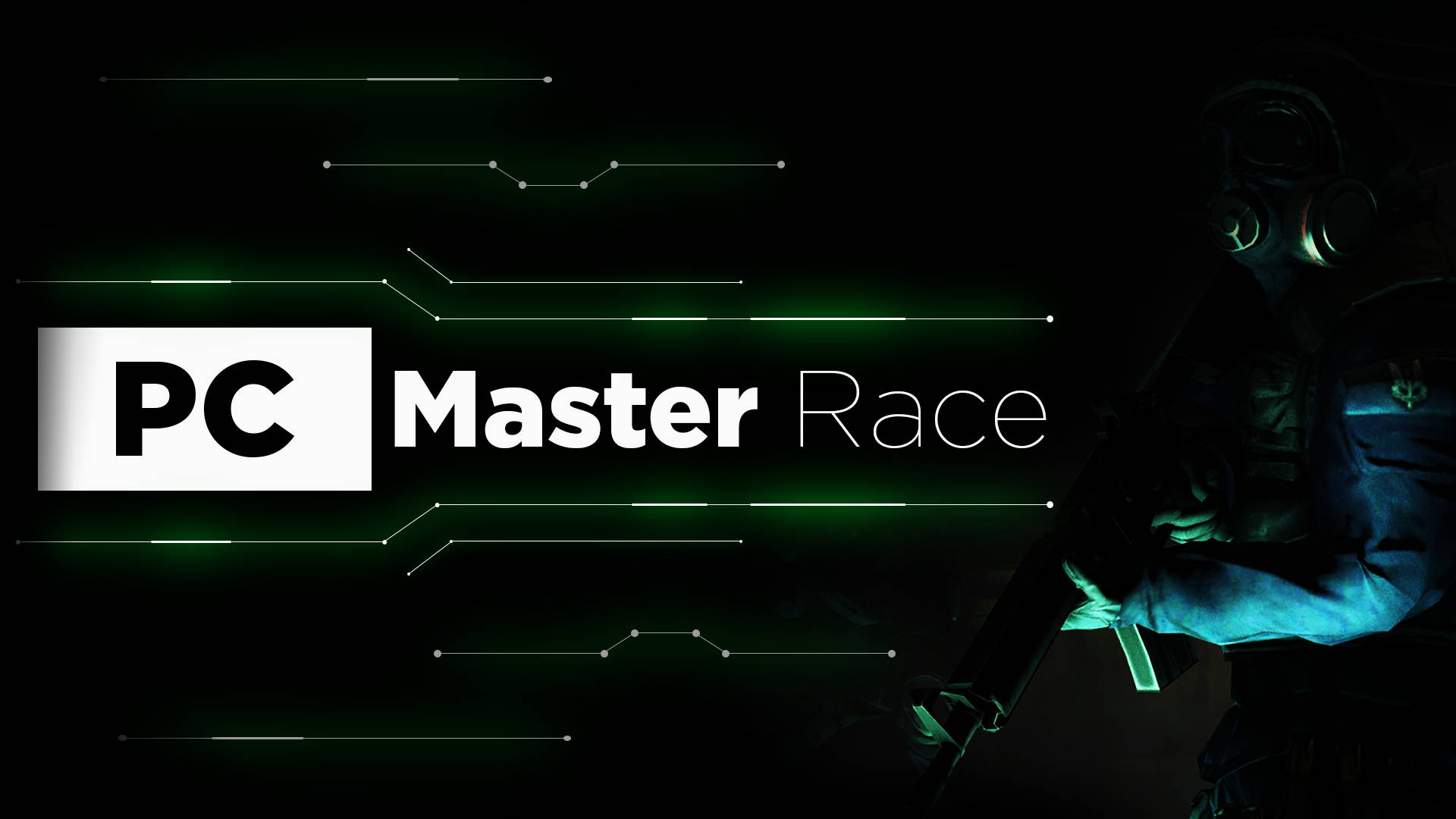 Pc Master Race Cyber-style Design Wallpaper