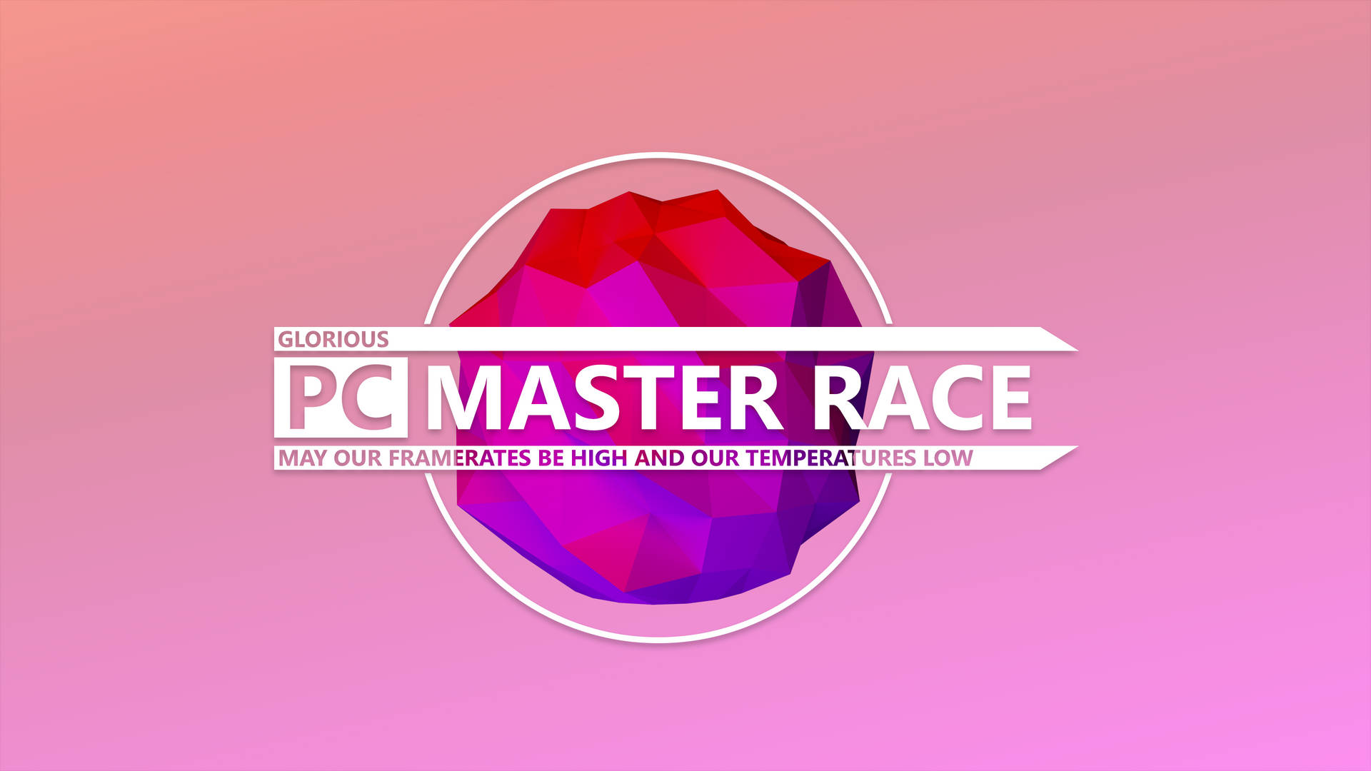 Pc Master Race Pink Poly Orb Picture