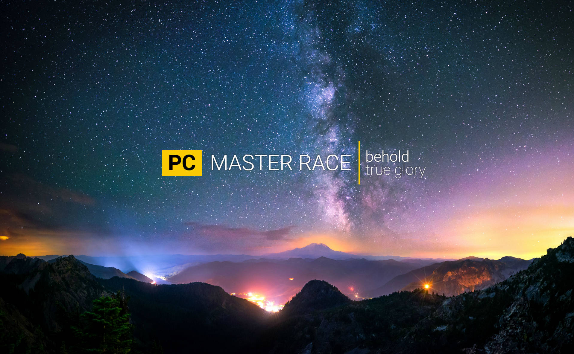 Pc Master Race Starry Sky Wallpaper