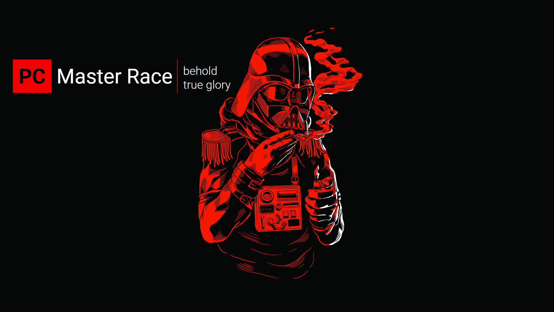 PC Master Race Stormtrooper Smoking Wallpaper