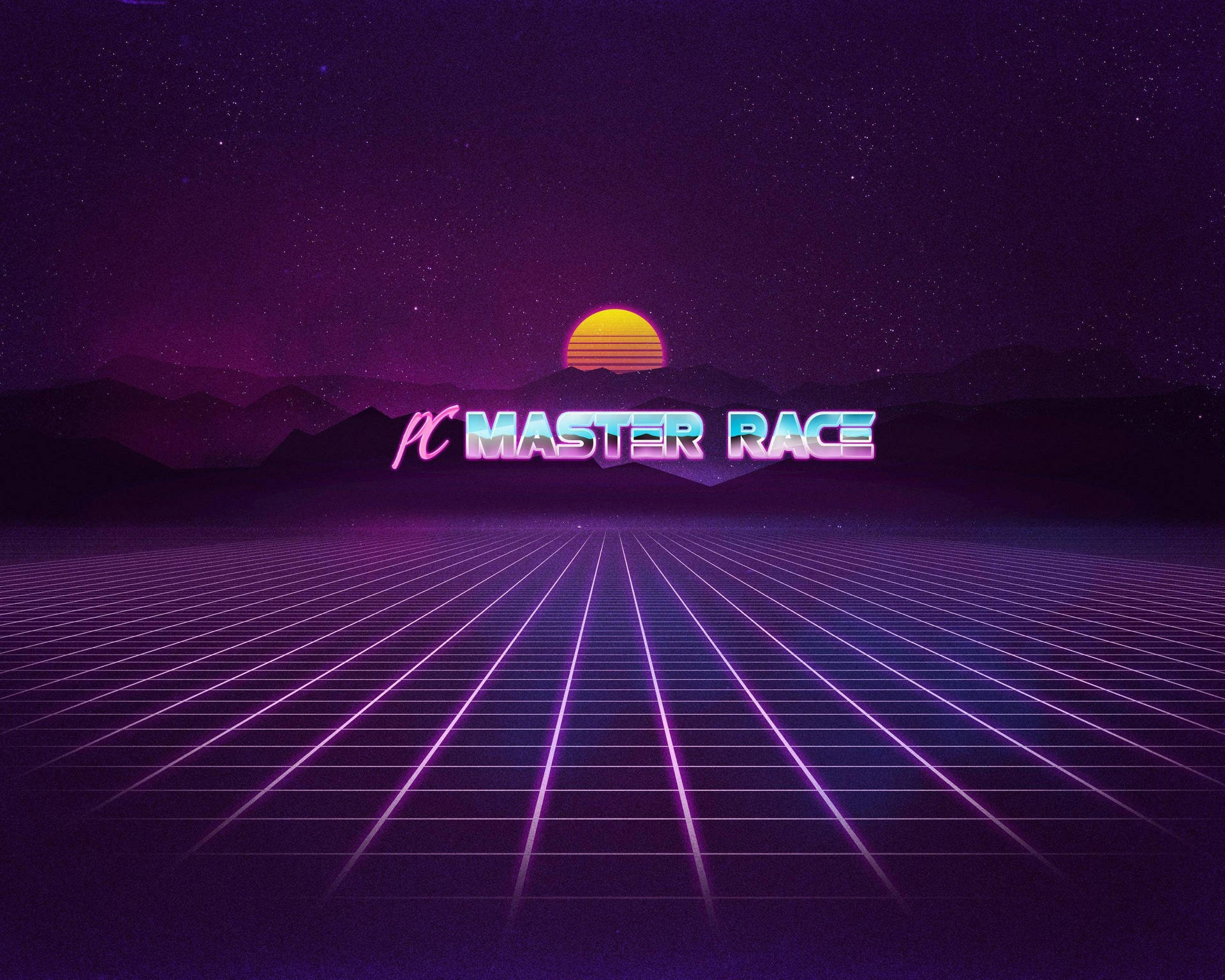 Pc Master Race Synthwave Picture