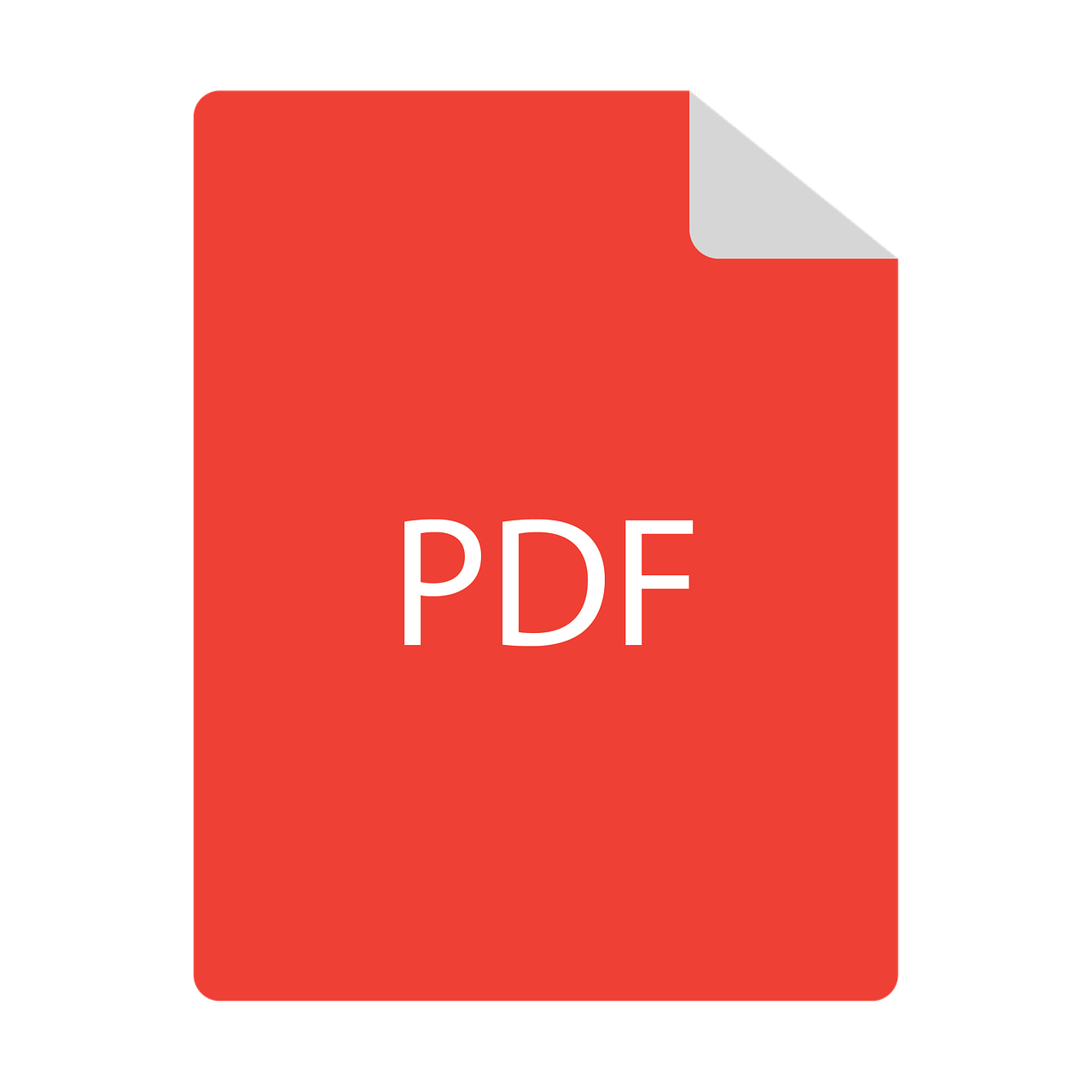 Timeless Quality of PDF Documents Background — A flat red PDF file icon with white text and a folded corner on a green background.
