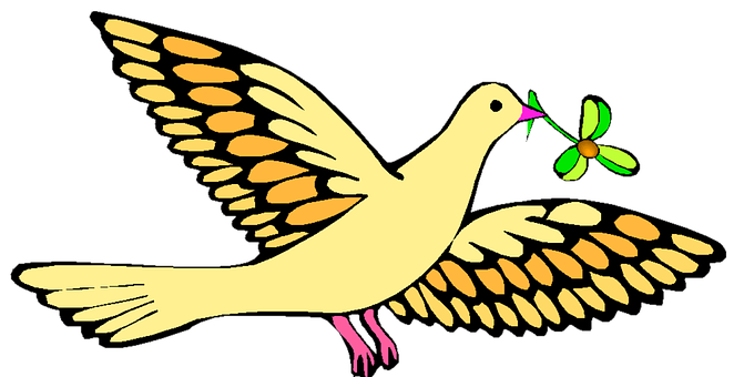 Peace Dovewith Olive Branch Illustration PNG