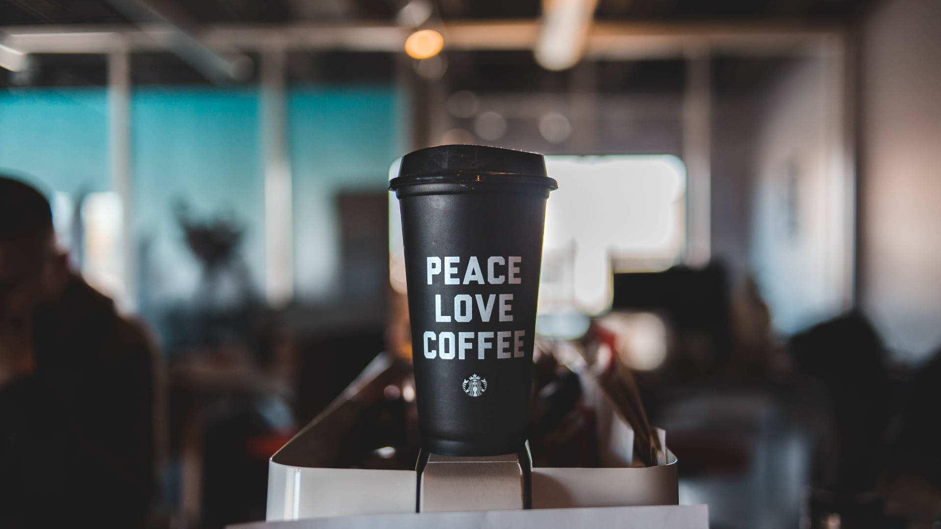 Peace Love Starbucks Coffee Wallpaper
